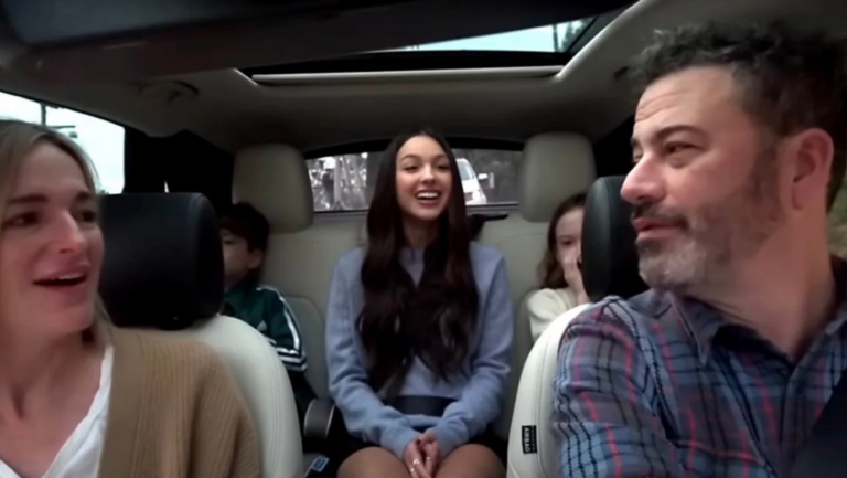 See ‘hitchhiker’ Olivia Rodrigo Surprise Jimmy Kimmel’s Kids On The Way ...