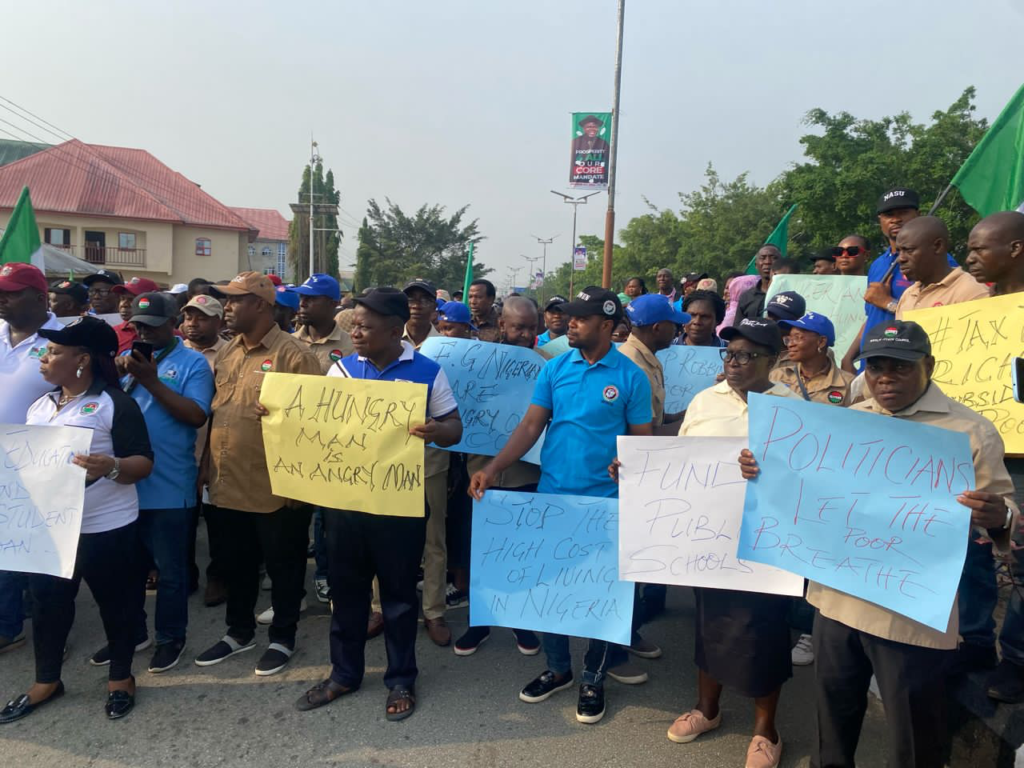 NLC Members Protest In Enugu, Lagos, Edo And Port Harcourt Over ...